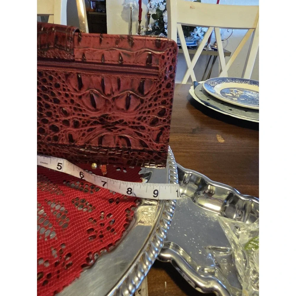 Kate Landry Faux Crocodile Burgandy Wallet
